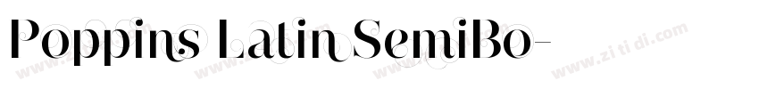 Poppins Latin SemiBo字体转换